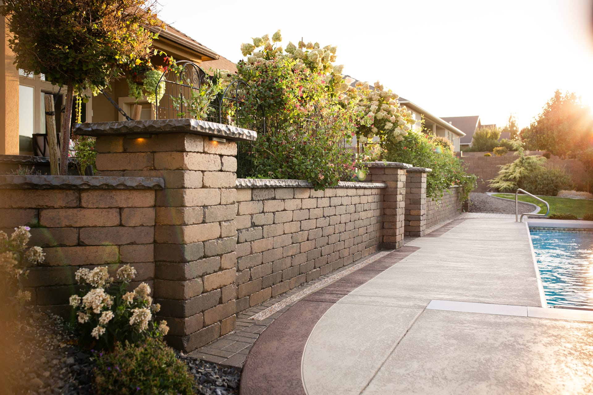 Fresh landscape installation with new beds, edging, and turf