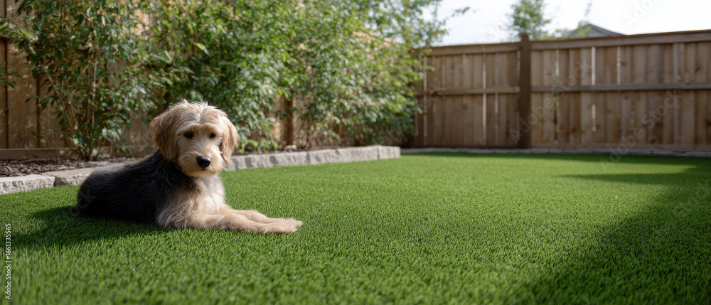 Pet-friendly synthetic turf lawn in a fenced Tri-Cities yard